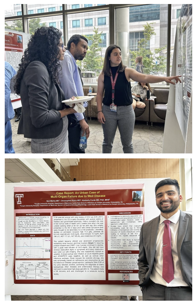 Residents review case reports at the Sol Sherry Symposium