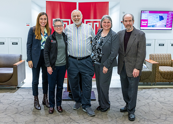 Dr. Amy Goldberg and Dr. Tom Fekete with two women and one man