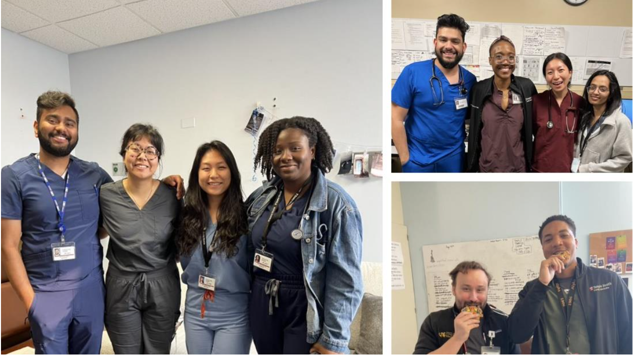Temple Family Medicine Residents working on-call shifts