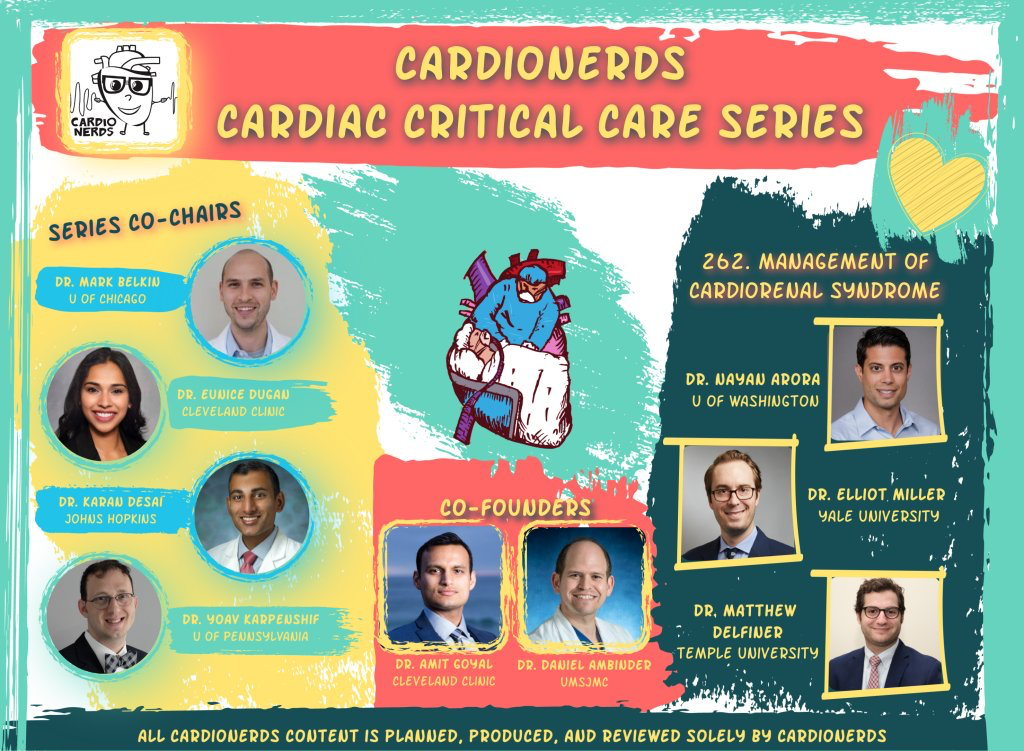 CardioNerds Cardiac Critical Care Series Episode 262. Management of Cardiorenal Syndrome