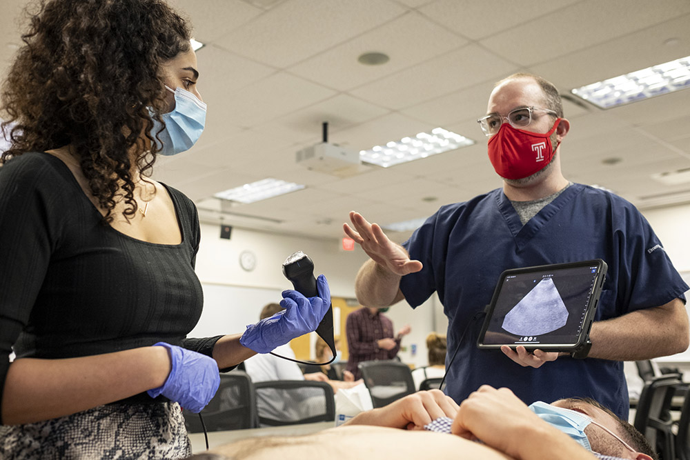 Temple Student and Butterfly Ultrasound