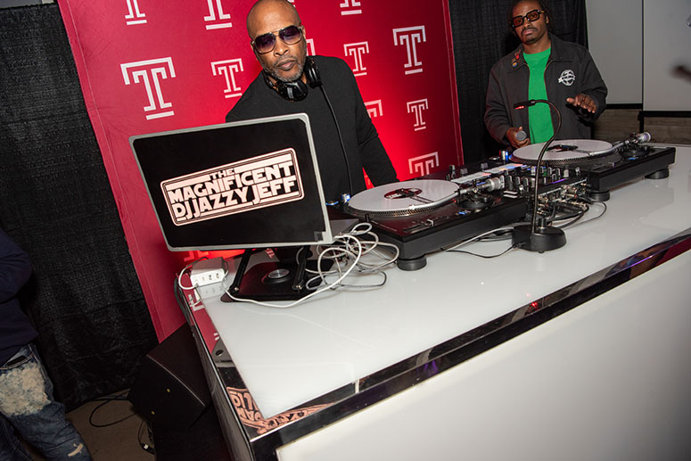 DJ Jazzy Jeff and assistant at Temple