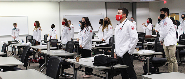 Students in White Coat Ceremony