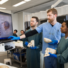 Students in Gross Anatomy Lab 