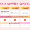 Sample Weekly Schedule 1